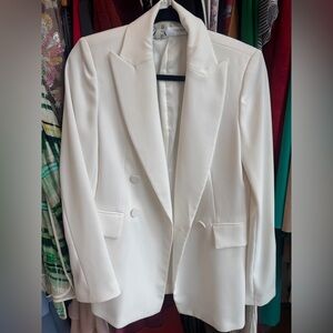 Zara white tuxedo blazer XS